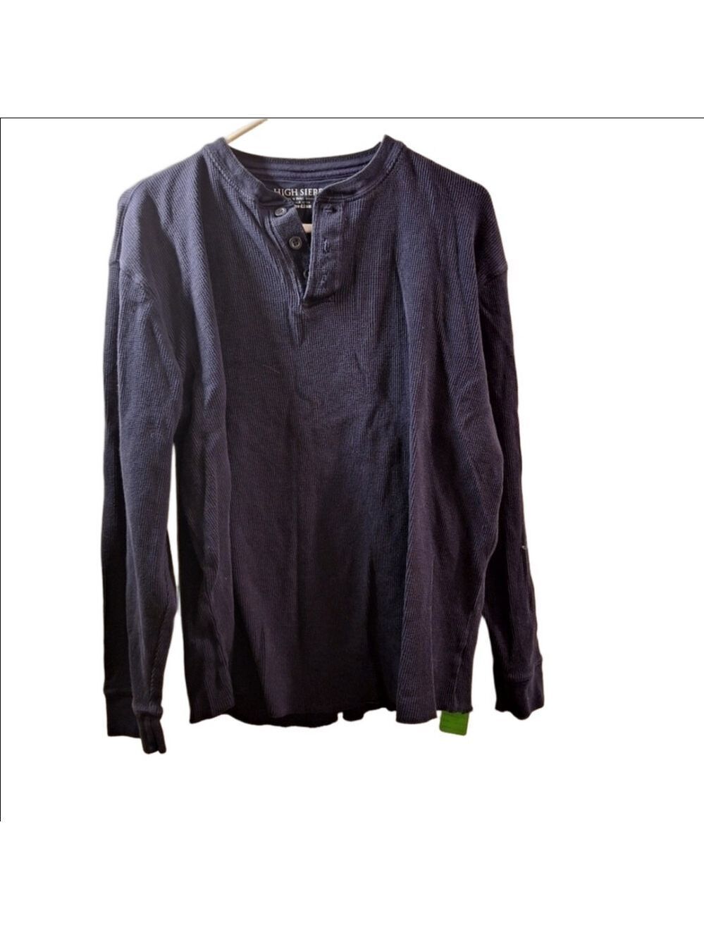 High Sierra Navy Blue Flannel Henley Shirt XL